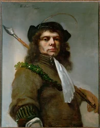 Autoritratto di Fabrizio come pastore ... (olio su tela)