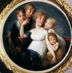 Ritratto di Anna Pieri Brignole-Sale (1765-1815), nobile genovese con i suoi figli