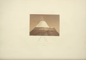 Vulcano di Cotopaxi, disegnato da Gmelin, inciso da Arnold, illustrazione da "Vues des Cordillères et Monumens des Peuples Indigènes de l