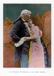 Charles Wyndham e Mary Moore, attori inglesi, 1901.