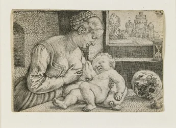 Madre e Bambino con Teschio e Clessidra, c. 1528-1530