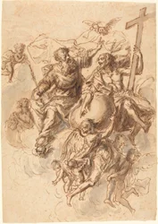 La Trinità circondata da angeli