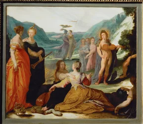 Apollo, Pallade e le Muse (marmo)