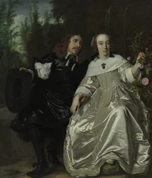 Olandese: Abraham del Court e sua moglie Maria de Kaersgieter Abraham del Court e sua moglie Maria de Kaersgieter