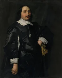 Ritratto di un gentiluomo in farsetto di raso nero