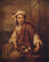 Una ragazza spagnola con fiori