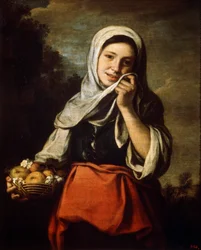 Ragazza che vende frutta, c1650-c1660