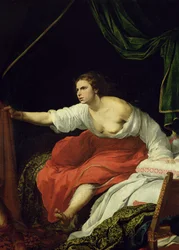 La moglie di Potifar, dettaglio di Giuseppe e la moglie di Potifar