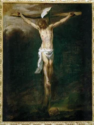 Cristo in croce... (dipinto su tela)