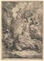 La Natività con angeli