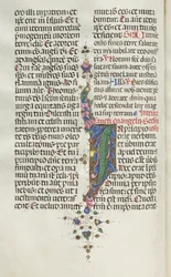 Messale: Fol. 22v: Foliage con pesci, 1469