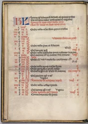 Missale: Fol. 5v: Pagina del calendario di giugno