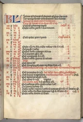 Missale: Fol. 6r: Pagina del calendario di luglio