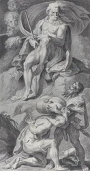 Ulisse riceve i venti in una borsa di cuoio da Eolo
