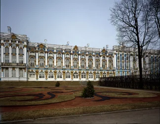 Veduta del palazzo Caterina (Tsarskoie Selo) realizzata dall