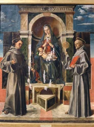 Madonna col Bambino in trono tra San Francesco e San Bernardino da Siena