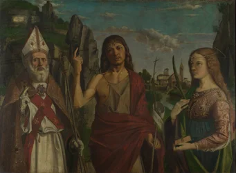 San Zeno, San Giovanni Battista e una martire, c. 1495