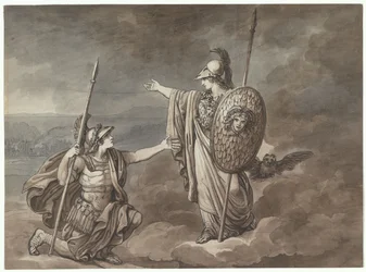 Atena appare a Telemaco (figlio di Ulisse), illustrazione per Telemaco dall
