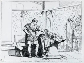 Morte di Piso, incisione di Bartolomeo Pinelli (1781-1835), da Istoria dell