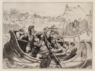 Morte di Pompeo, 48 a.C. (acquaforte)