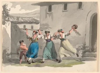 Disegno, Lotta di donne a Roma, 1807-08