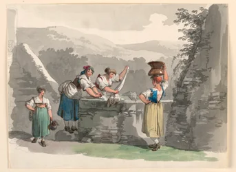 Disegno, Lavanderia nelle montagne vicino a Roma, 1807-08