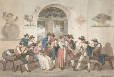 Interno di una locanda romana, 1817