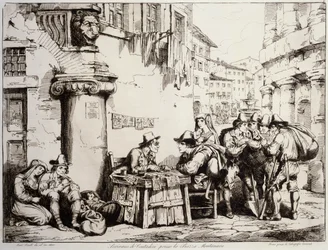 Scrivano in Piazza Montanara a Roma