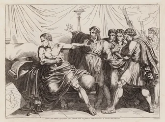 Suicidio di Catone il Giovane, 46 a.C. (acquaforte)