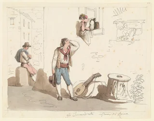 La serenata, studio per costumi e usanze romane