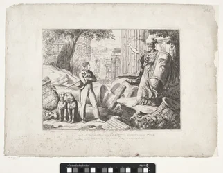 Frontespizio con Bartolomeo Pinelli e Roma