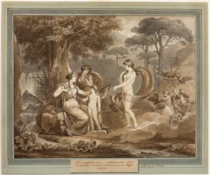 Venere presenta Cupido a Calipso, dal libro 7 delle "Avventure di Telemaco"