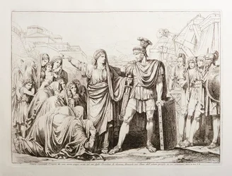 Veturia disarma suo figlio Coriolano, liberando Roma da un grande pericolo