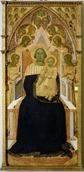Madonna col Bambino in trono, circondata da angeli