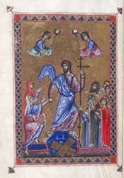 Egerton 1139, f.9v Discesa agli inferi, illustrazione dal 