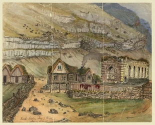 Kirk G boe Inn e rovine delle Isole Faroe