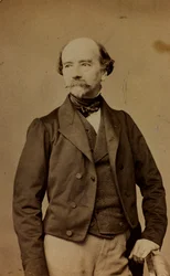 Ritratto di Eugène-Emmanuel-Amaury Pineu-Duval, noto come Amaury-Duval, pittore francese; carte de visite