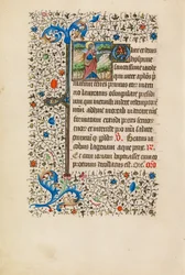 San Giacomo come pellegrino con borsa e bastone