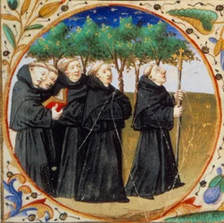 Scena di vita monastica. (dettaglio)