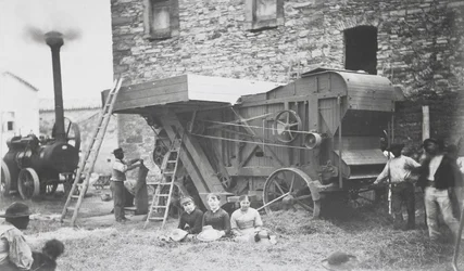 Macchina per la trebbiatura a vapore, Mons, 1883
