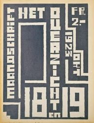 Copertina per un numero del 1923 della rivista "Het Overzicht", 1923