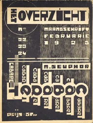 Copertina per la rivista "Het Overzicht", c. 1921-1925