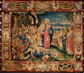 Il bacio di Giuda. Arazzo realizzato nelle manifatture di Bruxelles. XVI secolo, Genova, Musei di Strada Nuova