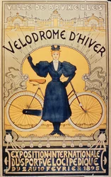 Pista invernale per gare ciclistiche, Esposizione internazionale degli sport velocipedistici, Bruxelles, 2-10 febbraio 1895