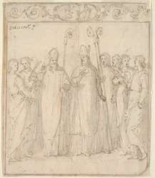 Agostino, Ambrogio e altri santi