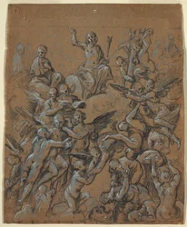 Disegno, Cristo in gloria con angeli, 1630 ca.