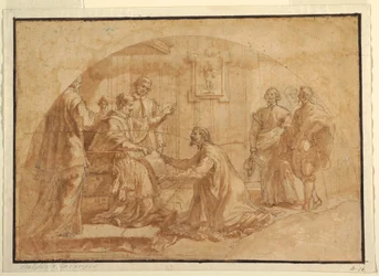 Disegno, Papa che riceve un visitatore, 1590-1646