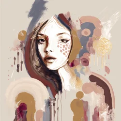 Ritratto astratto di una donna
