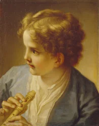 Ragazzo con un flauto, ca 1720