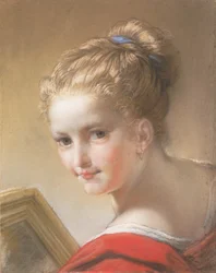 Studio di una ragazza in rosso